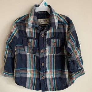 4/$20 - Blue/stripe button down shirt